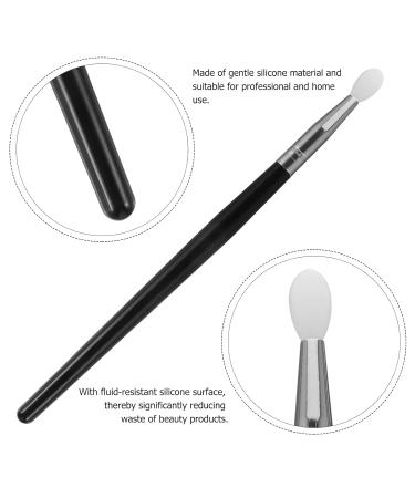 FRCOLOR 6pcs Silicone Lip Mask & Eyeshadow Brushes - Perfect Lipstick Applicator & Makeup Brushes for Women - Black 14.5x0.5cm - Buy Online on GoSupps.com
