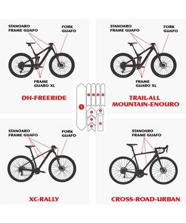Bike Frame Protection Tape Set - Reflective Guard Stickers for Mountain, Road, and Off-Road Bicycles - Buy Online on GoSupps.com