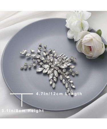Zoestar Wedding Hair Combs Crystal Headpiece Rhinestone Bridal Hair Accessories for Women and Girls (Silver) - Buy Online on GoSupps.com