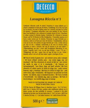 De Cecco 20 x pasta 100 Italy It Italy Lasagnes broad Doprich No 1 no 1 no 5 + I Itality pulpa gourmet 400 g - Buy Online on GoSupps.com