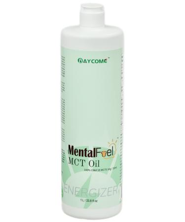 MentalFuel MCT Oil -100% C8 / C10 MCT Oil' 1 L(33.8 FL OZ) From Non-GMO Coconut oil Unflavoured Excellent in Keto Coffee Non-BPA Vegan Gluten-Free Keto & Paleo