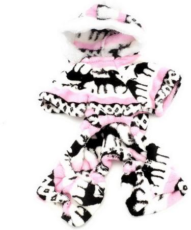 Ranphy Soft Velvet Reindeer Hoodie Sweater for Small Dogs & Cats - Cozy Jumpsuit for Male & Female Puppies - XXL Size (Back: 40cm Chest: 52cm) in Rose - Buy Online on GoSupps.com