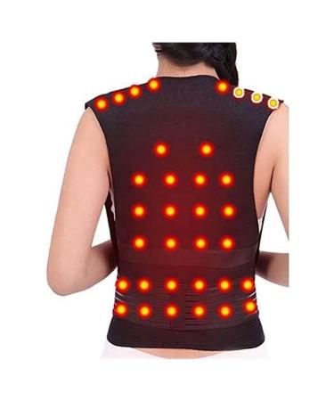 Tourmaline Self-Heating Back Support Brace Full Back Posture Corrector Spine Back Shoulder Lumbar Magnets Heating Therapy Belt Waist Brace (Size : Large) (X) (Medium)