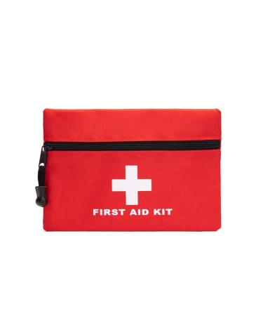 Jipemtra Red Emergency Bag First Aid Bag Small Empty Travel Rescue Bag Pouch First Responder Storage Medicine Pocket Bag for Car Home Office Kitchen Sport Ourdoors Bag Only (6.3x4.3) 6.3x4.3inch