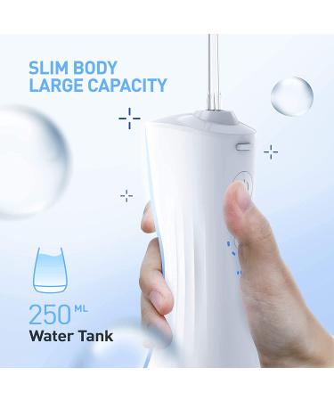 Professional Cordless Water Flosser - 6 Modes, 5 Jet Tips, Electric Rechargeable, IPX7 Waterproof - Dental Oral Irrigator for Teeth Cleaning, Home/Family/Braces Care - Buy Online on GoSupps.com