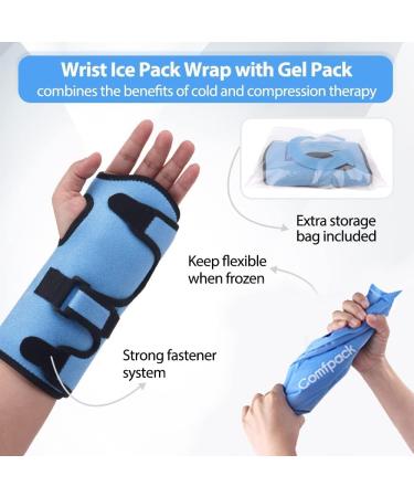 Comfpack Wrist Ice Pack - Reusable Hot Cold Therapy for Carpal Tunnel, Hand Surgery, Rheumatoid, Tendinitis - Pain Relief - Buy Online on GoSupps.com