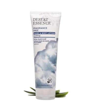 Desert Essence Fragrance Free Hand & Body Lotion - 8 fl oz - Aloe Vera, Shea Butter, Green Tea & Coconut Oil - Buy Online on GoSupps.com