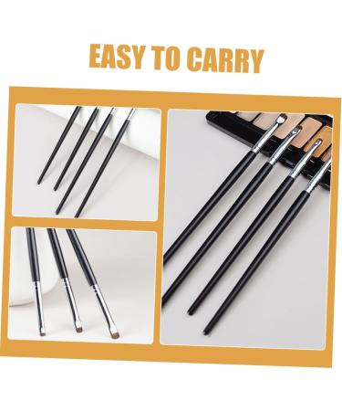 FOMIYES 4pcs Eyeliner Brush Kit Horse Hair Black Fine Precision Eyeliner Brush - Buy Online on GoSupps.com
