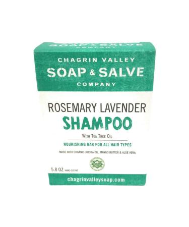 Organic Natural Shampoo Bar - Rosemary Lavender - Chagrin Valley Soap & Salve (1 Bar)