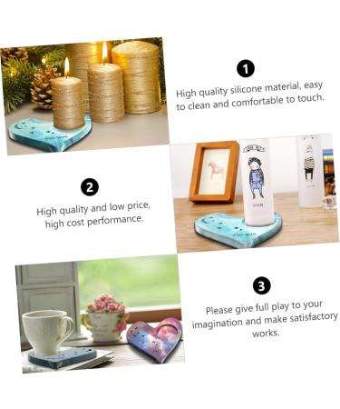 NUOBESTY Coaster Mold Silicone Molds Tray Mold Resin Coasters Simple Diy Mold Manual Mold Crystal Epoxy White 13.6X13CM - Buy Online on GoSupps.com