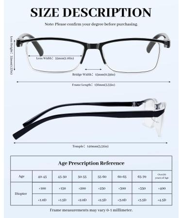 LUFF 4PACK Reading Glasses for Men & Women - Anti Blue Light Computer Readers 1.5x - Comfortable & Stylish - Buy Online on GoSupps.com