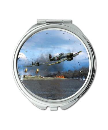 fighter planes Mirror Compact Mirror firefighter boots pocket mirror portable mirror