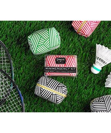 Pinch Provisions Criss Cross Green Minimergency Kit | 17 Travel-Sized Beauty Essentials for Purses | Perfect Gift for Holidays & Birthdays - Buy Online on GoSupps.com