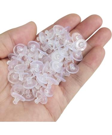 Clear Silicone Earring Backs - Safety Clutch Ear Locking Stopper (Pack of 100) - Buy Online on GoSupps.com