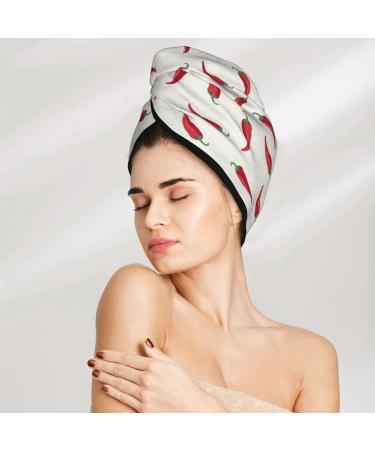 Chili Microfiber Hair Towel - Soft Super Absorbent Coral Velvet Wrap for Long Curly & Thick Hair | Quick Drying Hair Cap for Women - Buy Online on GoSupps.com
