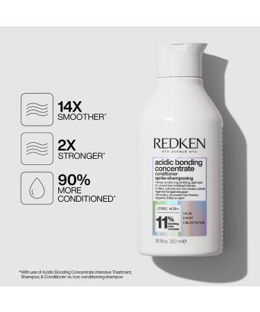Redken Bonding Set for Damaged Hair | Acidic Bonding Concentrate | Repair & Strengthen Hair Bonds | 10.1 Fl Oz - Buy Online on GoSupps.com