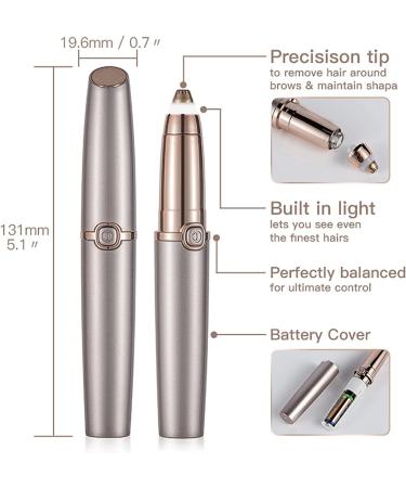Eyebrow Hair Remover & Painless Trimmer for Women | Portable Razor for Face & Nose - Shop Internationally - Buy Online on GoSupps.com