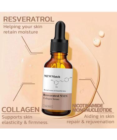  REPWEY 3 x NEWMatch Resveratrol Collagen Serum Collagen Boosting Anti-Aging Serum High Hydrating Instant Lifting Face Skin Care Effective Anti-Wrinkle Face Serum - Buy Online on GoSupps.com