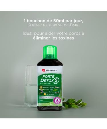 Fort Pharma - Fort Detox 5 Organs | Artichoke Birch and Burdock Intestine Supplement - Global Detox Liver Detox Elimination Purifies the Body & Skin 500 ml 10 days - Buy Online on GoSupps.com