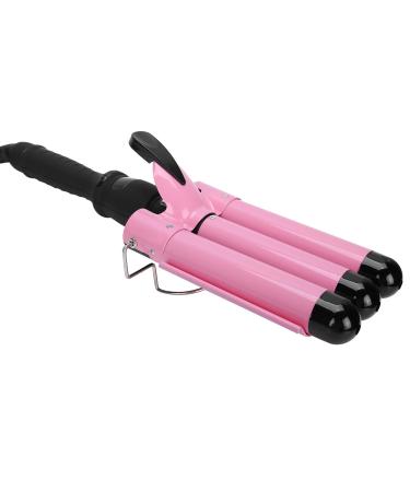 3 Barrel Curling Iron 3 Barrel Curling Iron Wand Dual Voltage Hair Crimper Hair Curling Iron Crimper Hair Iron Ceramic Tourmaline Hair Waver Curling Wand Dual Voltage US Plug 28mm