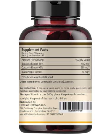 Turmeric Curcumin Capsules & Boswellia Turmeric Capsules - Buy Online on GoSupps.com