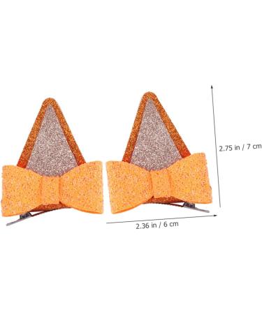 ifundom 6 Pairs hair clips cat ears hairpin barrettes for girls bobby pin for thick hair girls hair barrette hair bows clips girls barrette Princess Miss hair accessories fabric - Buy Online on GoSupps.com