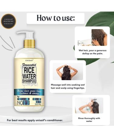 Rice Water Shampoo for Curly Frizzy Hair - Natural Organic Coconut Oil & Soy Protein for All Hair Types (300 ml - Buy Online on GoSupps.com