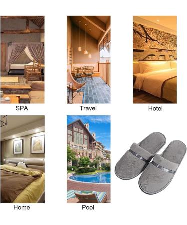 Buy Tianmao 5 Pairs Coral Fleece Hotel Slippers | Universal Size 28.5x11cm | Ideal for Spa Parties & Travel - Buy Online on GoSupps.com