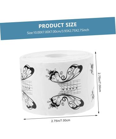 Housoutil 1roll Nail Paper Holder Acrylic Tip Extension Form Nail Extension Paper Sticker Nail Gel Acrylic Nail Paper Forms Nail Art Sticker Stickers Hardened Self-adhesive Tool French White White 10x7cm - Buy Online on GoSupps.com