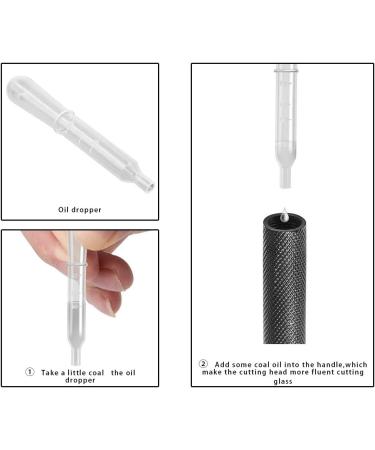 Pencil Style Glass Cutter Tool Set 2mm-20mm with Oil Feed Carbide Tip - Perfect for Mosaic, Tiles, Mirror, Stained Glass Cutting - Buy Online on GoSupps.com