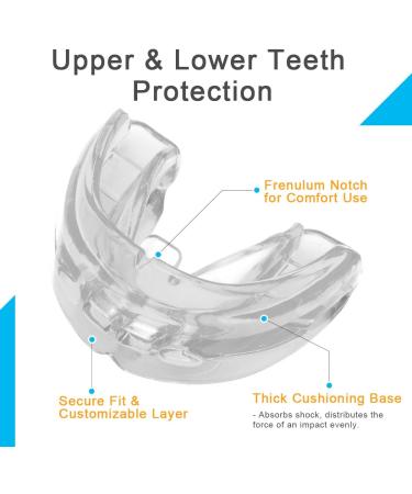 Coolrunner Double Braces Mouth Guard | Athletic Youth & Adult Teeth Protection | Sports Mouthguard (Blue - Buy Online on GoSupps.com