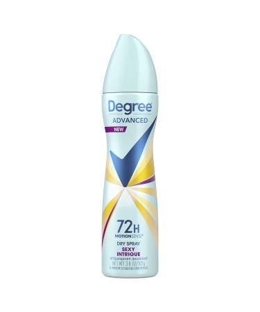 Degree Advanced Antiperspirant Deodorant Dry Spray 72-Hour Sweat and Odor Protection Sexy Intrigue Deodorant Spray For Women With MotionSense Technology 3.8 oz