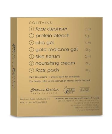 Aroma Magic Gold Facial Kit - 7 Steps Firming & Toning Skincare Set | Enhance Dull Skin for Youthful Glow | Single Use for All Skin Types - Buy Online on GoSupps.com