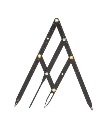 R gle Sourcils en Acier Inoxydable R glable Outil de Mesure des Sourcils Pr cis R gle de Positionnement Noir Outil de Dessin Compact pour Maquillage Professionnel
