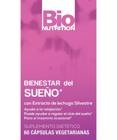 Bio Nutrition Sleep Wellness 60 Vegetarian Capsules | Wild Lettuce Extract | Supports Relaxation | Promotes a Better Sleep Cycle | May Assist with Stress Relief - Buy Online on GoSupps.com
