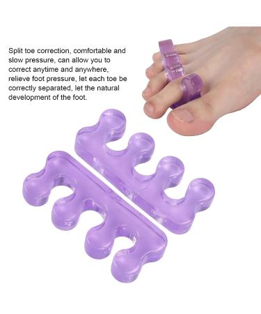2 Pcs Purple Silicone Toe Separators for Bunion Relief and Hammer Toe Support - Buy Online on GoSupps.com