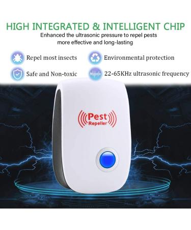 6-Pack Ultrasonic Pest Repeller - Electronic Plug-in Sonic Control for Bugs, Roaches, Insects, Mice, Spiders, Mosquitoes - Buy Online on GoSupps.com