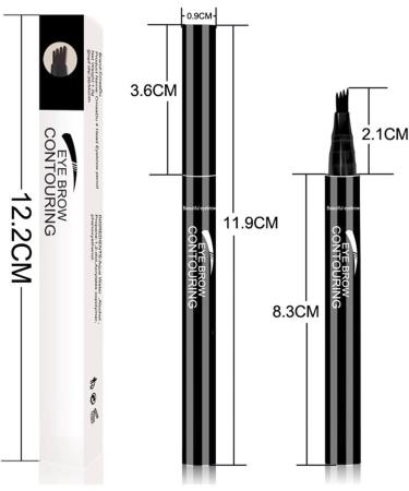 Eyebrow Pen Eyebrow Pencil with 4-Fork-Tip Liquid Eyebrow Pencils for Women Eyebrow Pen Last All-Day Eyebrow Pencil (Black) - Buy Online on GoSupps.com
