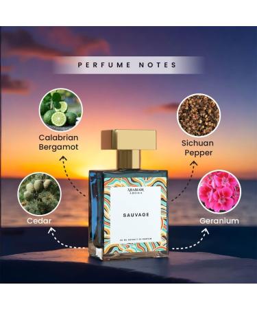 Arabiann Aromaa Sauvage Men's Perfume | Calabrian Bergamot Lavender And Cedar notes | Perfumes for Men With Wild Long Lasting Fragrance | Extrait De Perfume | Long Lasting Perfume for Men (50ml) - Buy Online on GoSupps.com
