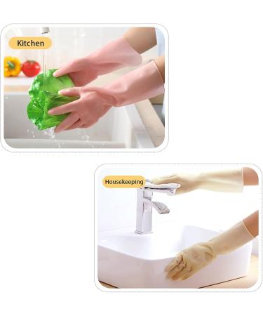 KKRAUS Cleaning Gloves Reusable Water Resistant Kitchen Dishwashing Gloves for Bathroom Laundry Housework 3 Pairs Household Gloves (Color : Yellow Size : Large) Large Yellow - Buy Online on GoSupps.com