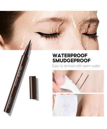 CARSLAN Liquid Eyeliner Waterproof Smudge Proof 12H Long Lasting Eye Liner Pencil Set - Very Black & Brown (2 Count) - Buy Online on GoSupps.com