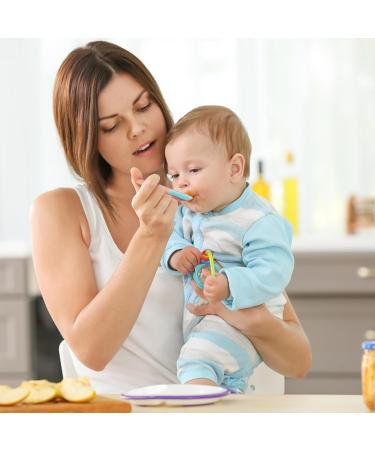 Timri Baby Feeding Spoons - 4 Soft Silicone & Wood Forks BPA Free | Perfect for Babies & Toddlers - Buy Online on GoSupps.com