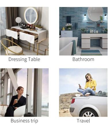 Vando Travel Cosmetic Bag - Waterproof Makeup Organizer for Men & Women - Stylish Gray Leather Case - Buy Online on GoSupps.com