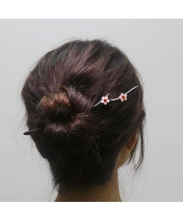 TOP SEWING Ebony Wooden Hair Fork | Handmade Antler Hair Sticks for Long Hair | Chinese Carved Hair Pins | Stylish Hair Chopsticks with Gift Box - Buy Online on GoSupps.com