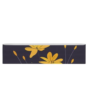 Resistance Bands Exercise Bands Yellow Flower Design Printed Elastic Band Leg Bands Resistance Fitness Bands Fabric Resistance Bands
