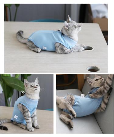 Yoolhamy Katzenbody - After Op Recovery Suit for Cats | Anti-Loss E-Collar Alternative for Abdominal Wounds | Small Blue - Buy Online on GoSupps.com