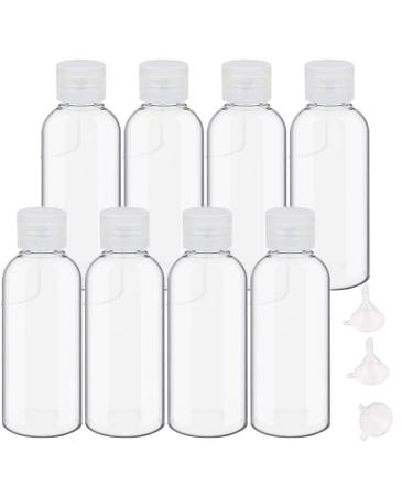 8 pieces 100ml travel bottle set plastic bottle Transparent cosmetic flasher with 3 x funnel suitable for cosmetics camping travel shampoo lotion - Buy Online on GoSupps.com