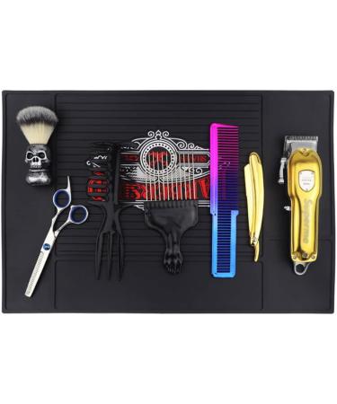 Barber Station Mat PU Skid Proof Mat Hairdressing Tools Storage Mat for Baber 45x30cm Hairstyling Tool Pad - Buy Online on GoSupps.com