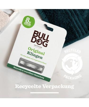 BULLDOG Wet Shave for Men - Original 5-Blade Razor with 8 Replacement Blades - Premium International Shipping - Buy Online on GoSupps.com