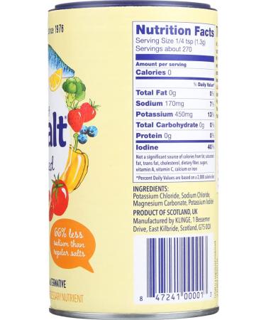 Losalt Iodized Salt 12.35 oz - 12.35 Ounce (1 Pack) | Essential Mineral for Seasoning and Cooking - Buy Online on GoSupps.com
